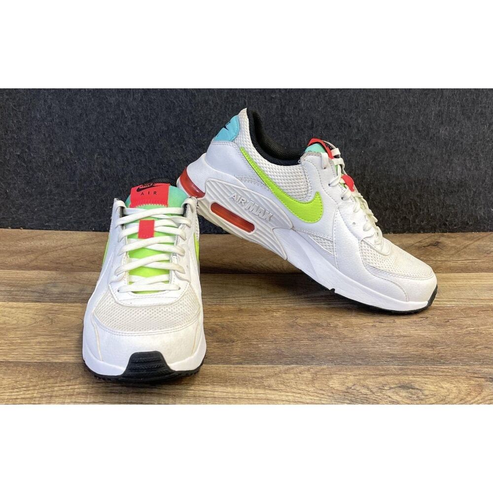 Nike Air Max Excee White Volt Flash Crimson Women's Running Shoes Size 7.5